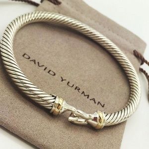 DY Sterling Silver  Buckle Cable with Gold